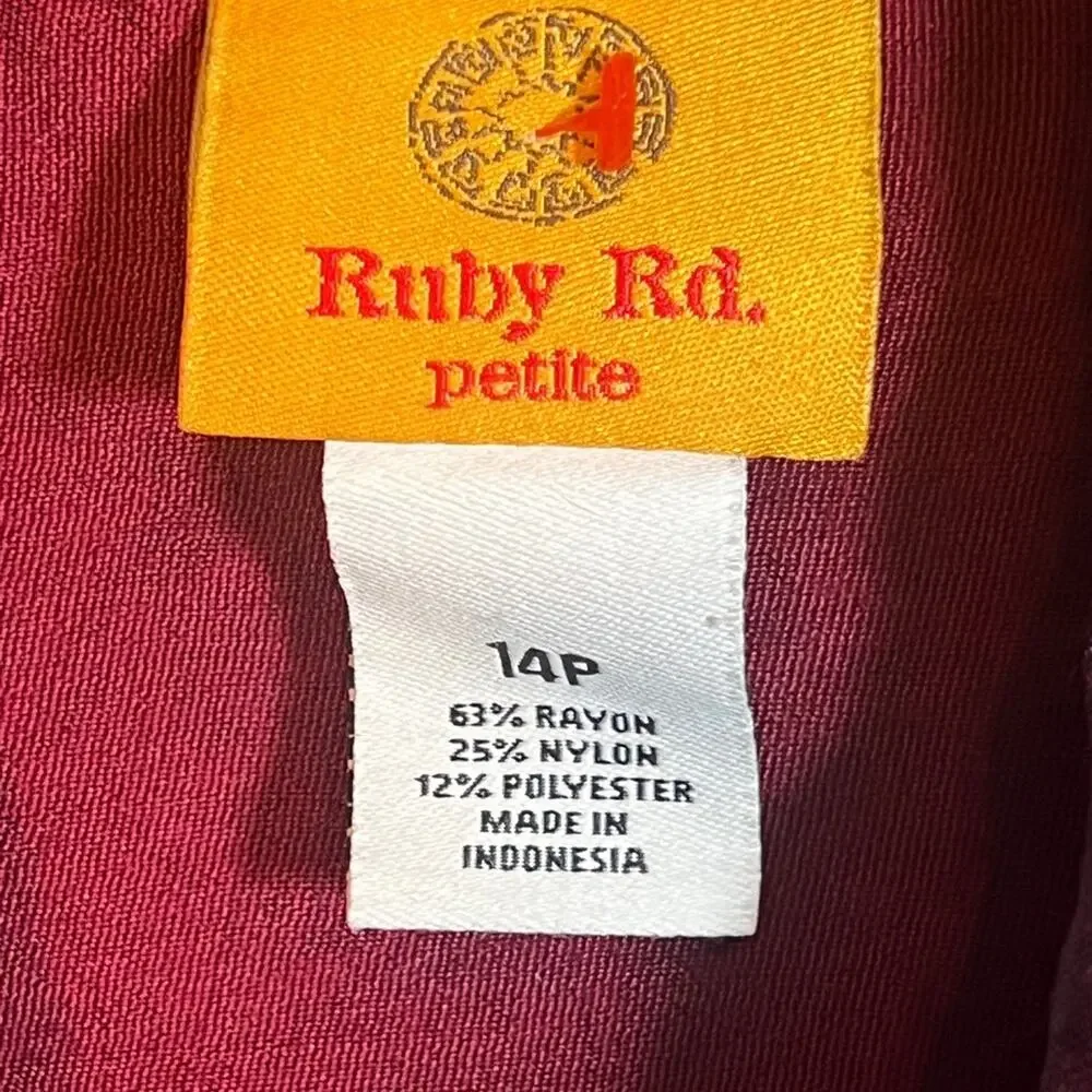 RUBY ROAD Berry silky Jogging or sports jacket 14 Petite